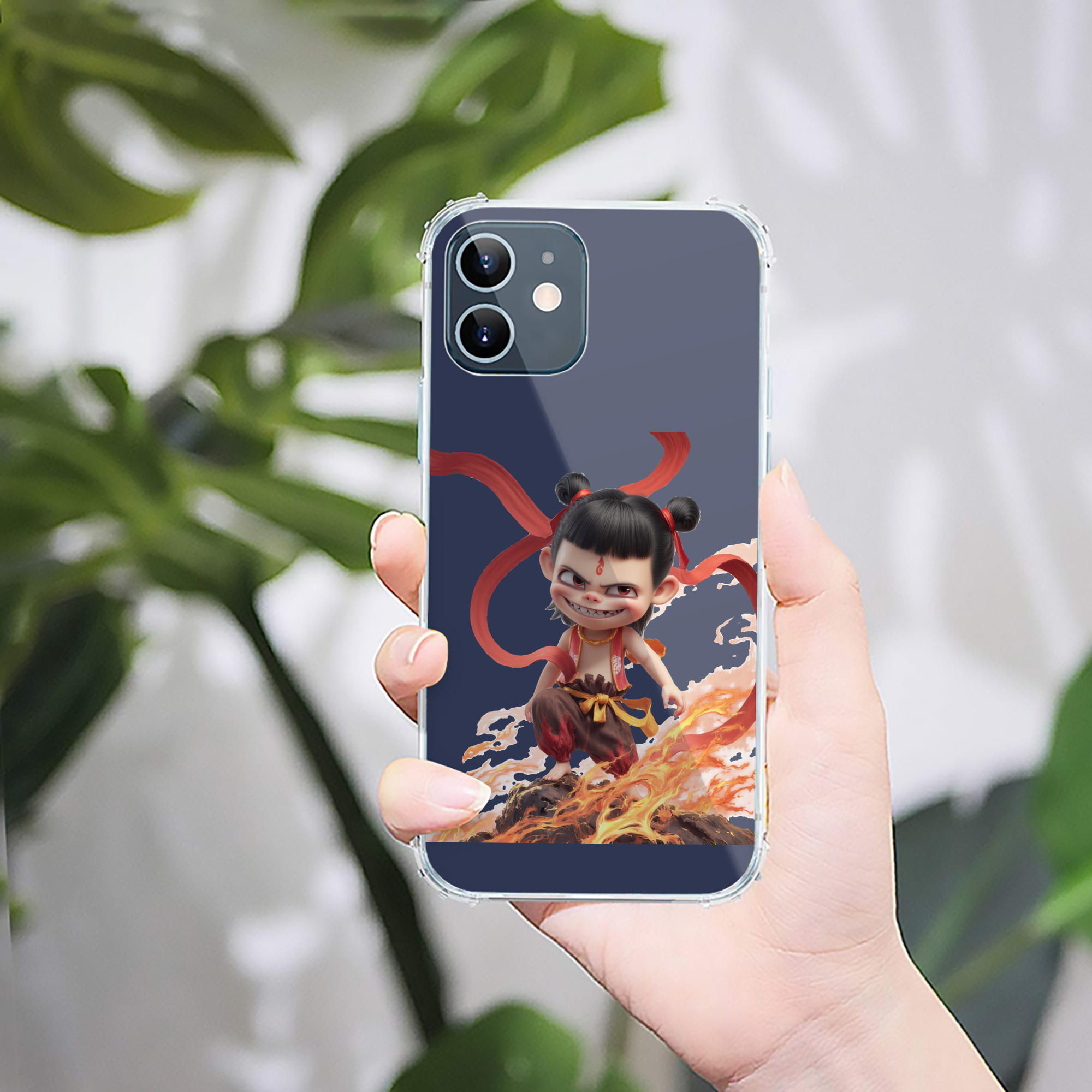 （画像用） Ne Zha 2 ナタ 魔童の大暴れ 【iPhone 12シリーズ対応】透明スマホケース（クリアソフトケース）